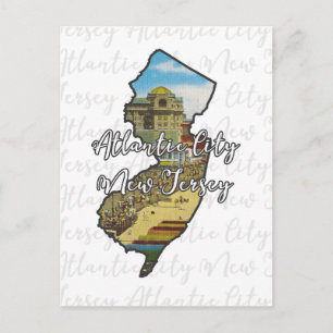 Atlantic City, New Jersey vintage inspiredpostcard Postcard