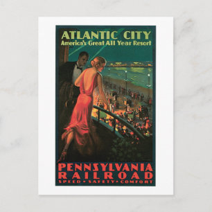 Atlantic City New Jersey Vintage Travel Postcard