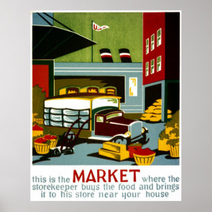 Atlantic City New Jersey Vintage Travel Poster