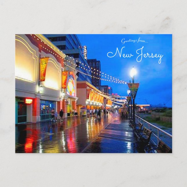 Atlantic City New Jersey Ward Boardwalk Carte post (Devant)