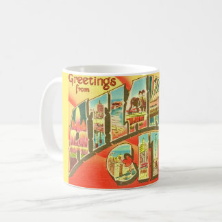 Atlantic City NJ Attractions Postcard Coffee Mug