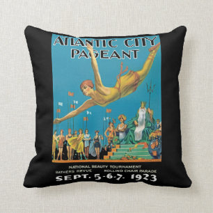 Atlantic City Pageant Throw Pillow