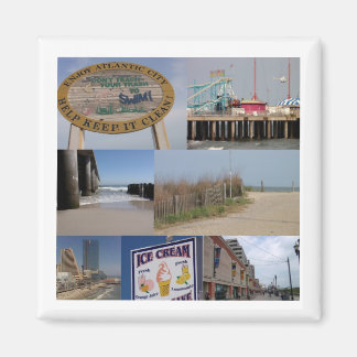 Atlantic City Photo Collage Magnet