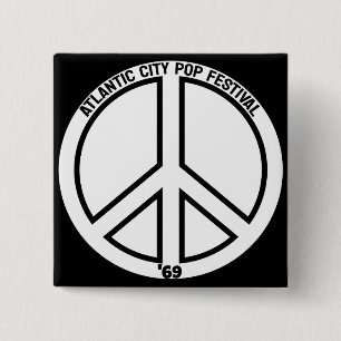 Atlantic City Pop Festival - 1969 2 Inch Square Button