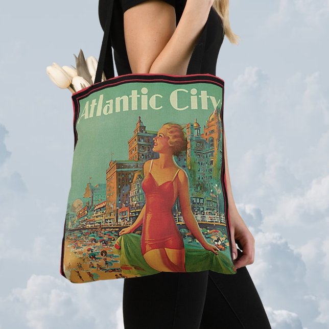 Atlantic City Resort, Pennsylvania Railroad Travel Tote Bag (Creator Uploaded)