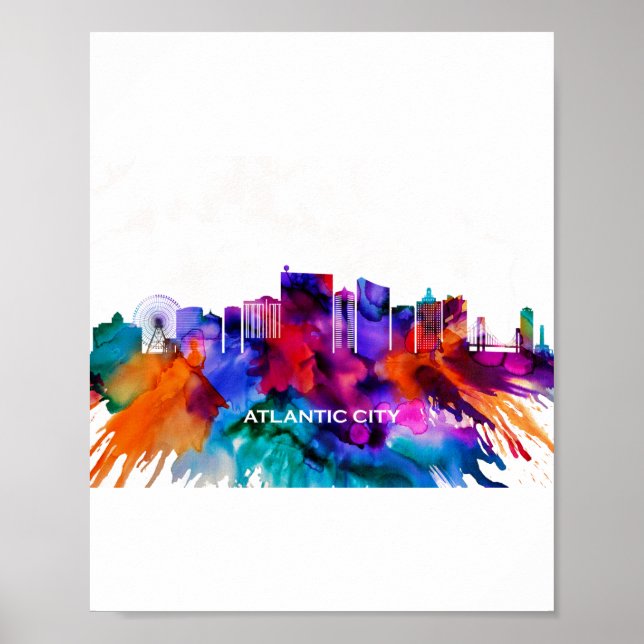 Atlantic City Skyline Poster (Front)