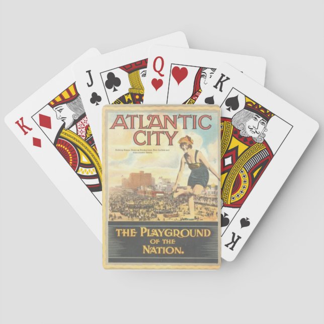 "Atlantic City-The Playground of the Nation" Playi Playing Cards (Back)