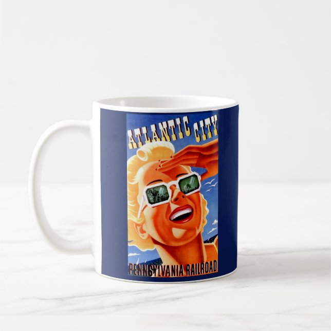 Atlantic City via Pennsylvania Railroad Coffee Mug (Left)