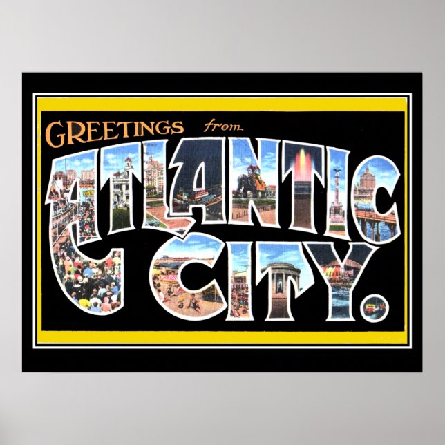 Atlantic City Vintage Poster (Front)