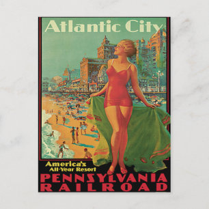 Atlantic City Vintage Travel Postcard