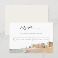ATLANTIC CITY Watercolor RSVP Postcard