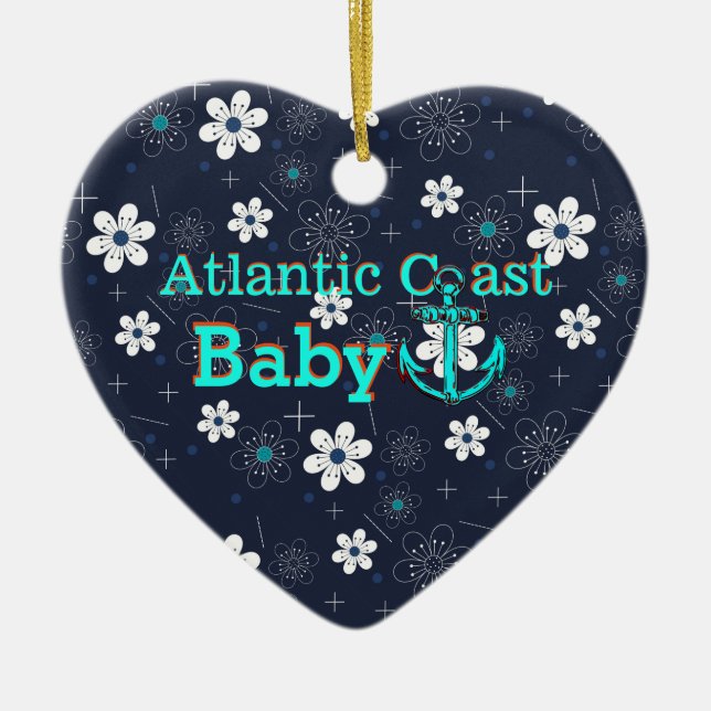 Atlantic  coast baby "" Lighthouse ornament" Ceramic Ornament (Front)