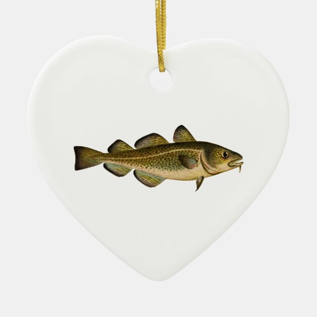 Atlantic Cod Ceramic Ornament (Front)