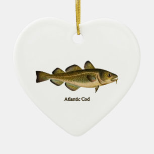 Atlantic Cod Logo Ceramic Ornament