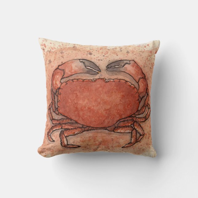 Atlantic Crab Throw Pillow (Front)