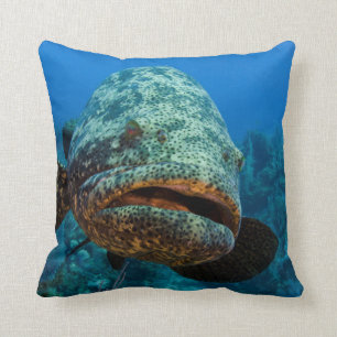 Atlantic Goliath Grouper Throw Pillow