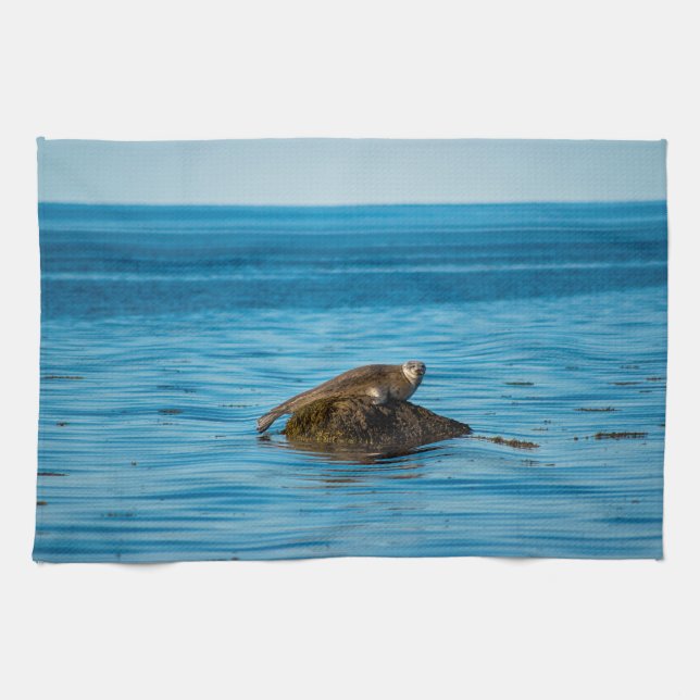 Atlantic Harbour Seal Kitchen Towel (Horizontal)