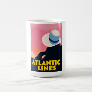 Atlantic Lines Cruise Liner travel poster Coffee Mug