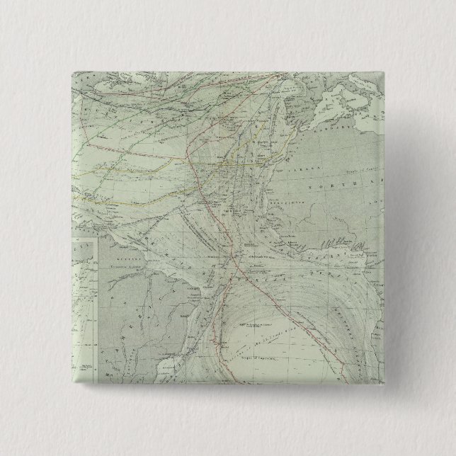 Atlantic Ocean 2 Inch Square Button (Front)