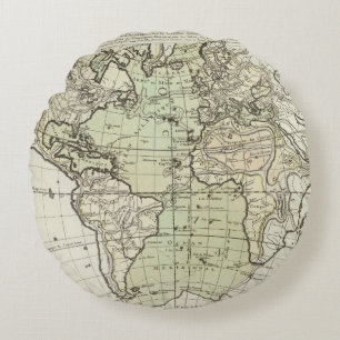 Atlantic Ocean 3 Round Pillow