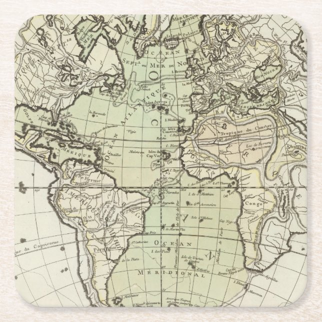 Atlantic Ocean 3 Square Paper Coaster (Front)