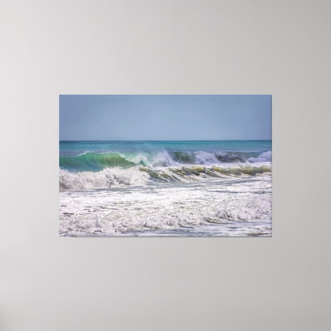 Atlantic ocean breaking waves canvas print (Front)