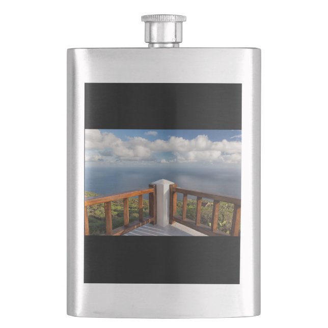 Atlantic Ocean Hip Flask (Front)