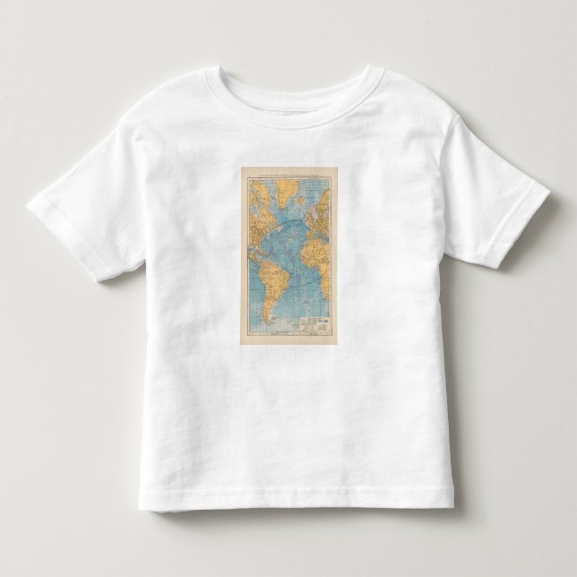 Atlantic Ocean Map Toddler T-shirt (Front)