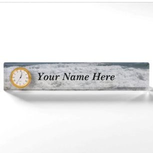 Atlantic Ocean Name Plate with Clock