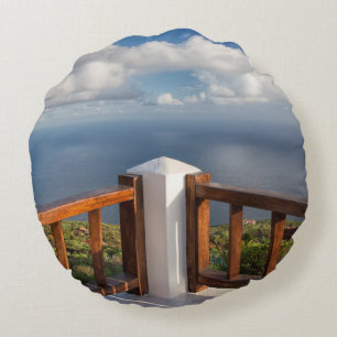 Atlantic Ocean Round Pillow