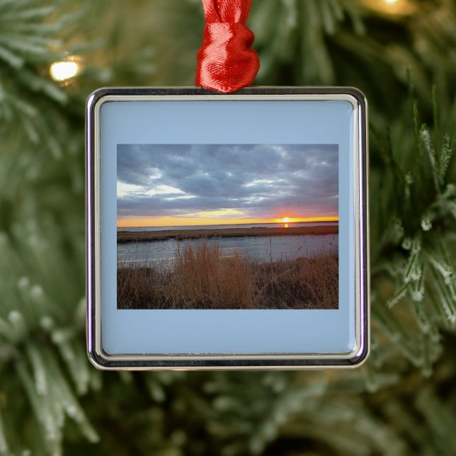 Atlantic Ocean Sunset Ornament  (Tree)
