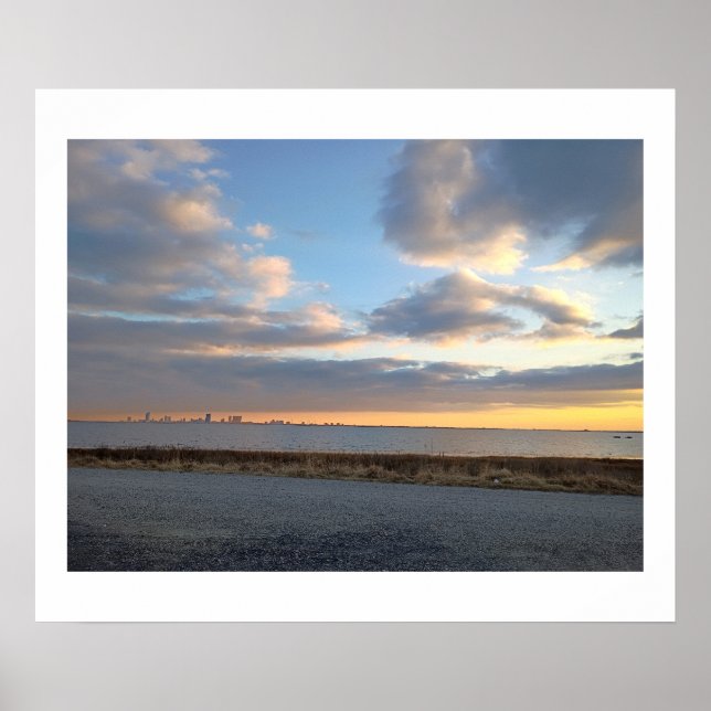 Atlantic Ocean Sunset Poster (Front)