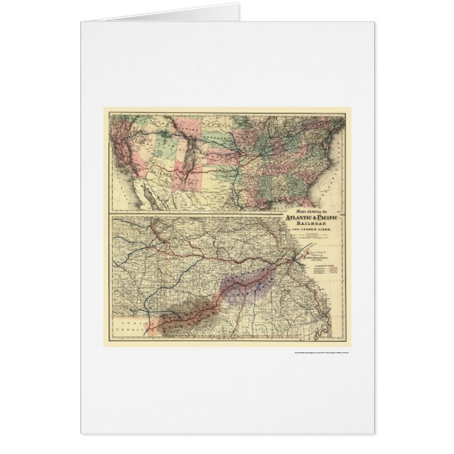 Atlantic & Pacific Railroad Map 1873 (Front)