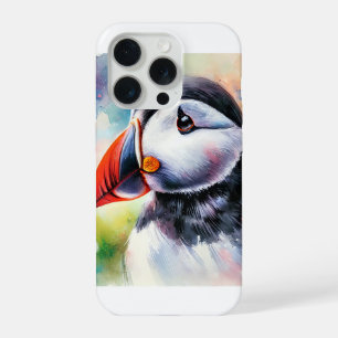 Atlantic Puffin 010824AREF118 - Watercolor iPhone 15 Pro Case