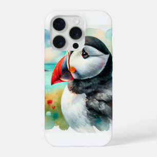 Atlantic Puffin 040924AREF127 - Watercolor iPhone 15 Pro Case