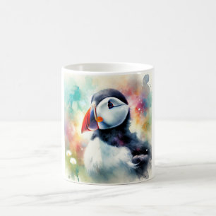 Atlantic Puffin 161024AREF121 - Watercolor Coffee Mug