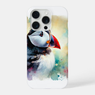 Atlantic Puffin 210624AREF127 - Watercolor iPhone 15 Pro Case