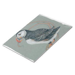 Atlantic Puffin Bird Art Drawing Notepad