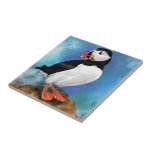 Atlantic Puffin Bird Ceramic Tile - Painting<br><div class="desc">Beautiful Atlantic Puffin Bird - Clown Beak - MIGNED Painting</div>