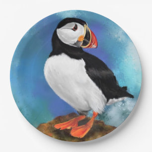 Atlantic Puffin Bird Paper Plates