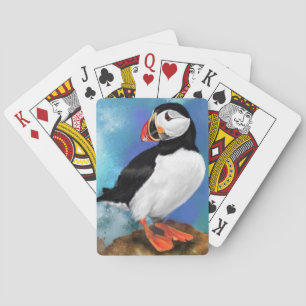 Atlantic Puffin Bird Playing Cards - Painting  