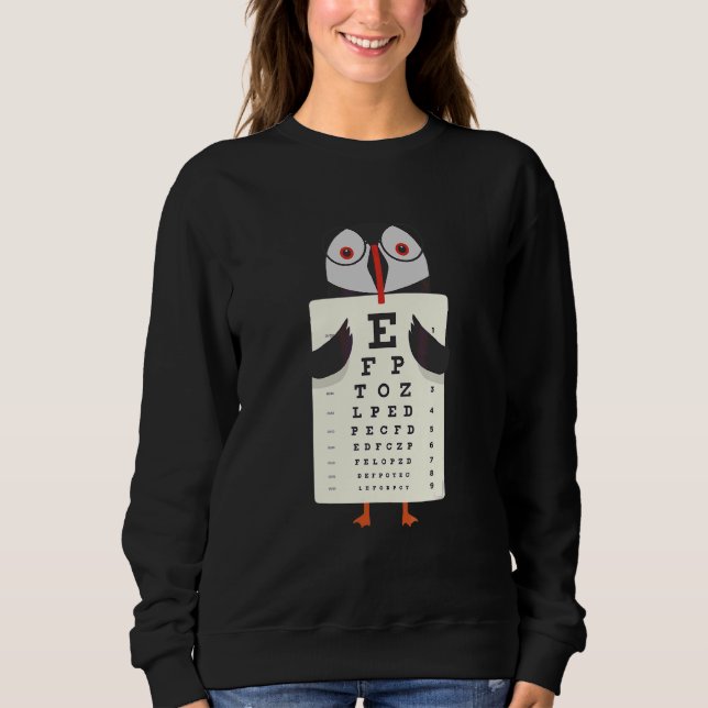 Atlantic Puffin Eye Chart Sweatshirt (Front)
