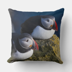 Atlantic Puffin (Fratercula arctica) 7 Throw Pillow