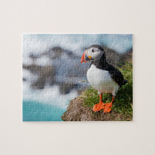 Atlantic Puffin Fratercula Arctica Jigsaw Puzzle (Horizontal)