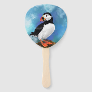 Atlantic Puffin Hand Fan