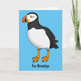 Atlantic puffin illustration card