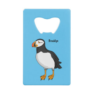 Atlantic puffin illustration   credit card bottle opener