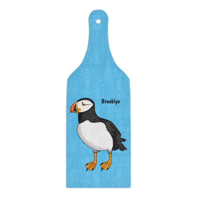 Atlantic puffin illustration   cutting board (Front)