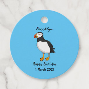 Atlantic puffin illustration  favour tags