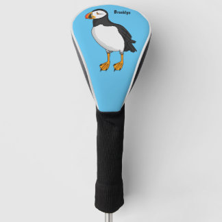 Atlantic puffin illustration golf head cover